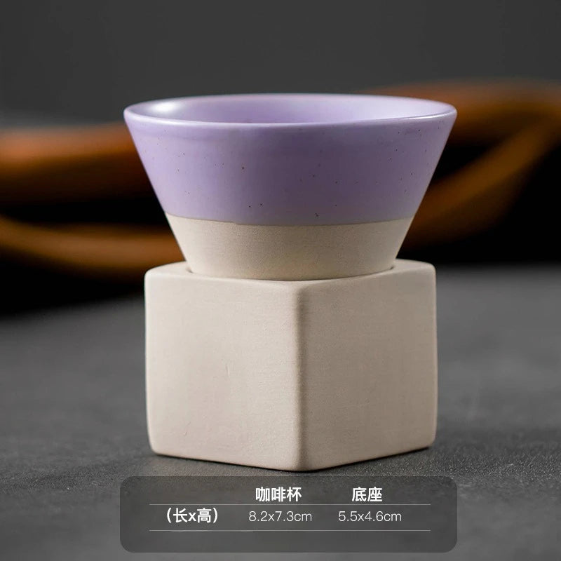 Retro Japanese-Style Pottery Coffee Cup