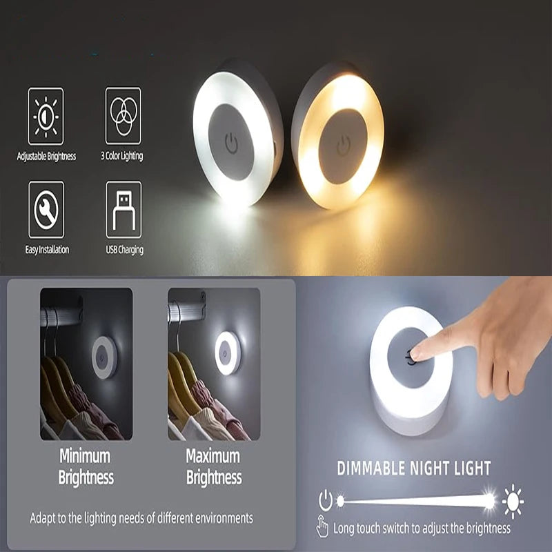 Magnetic LED Touch Night Light