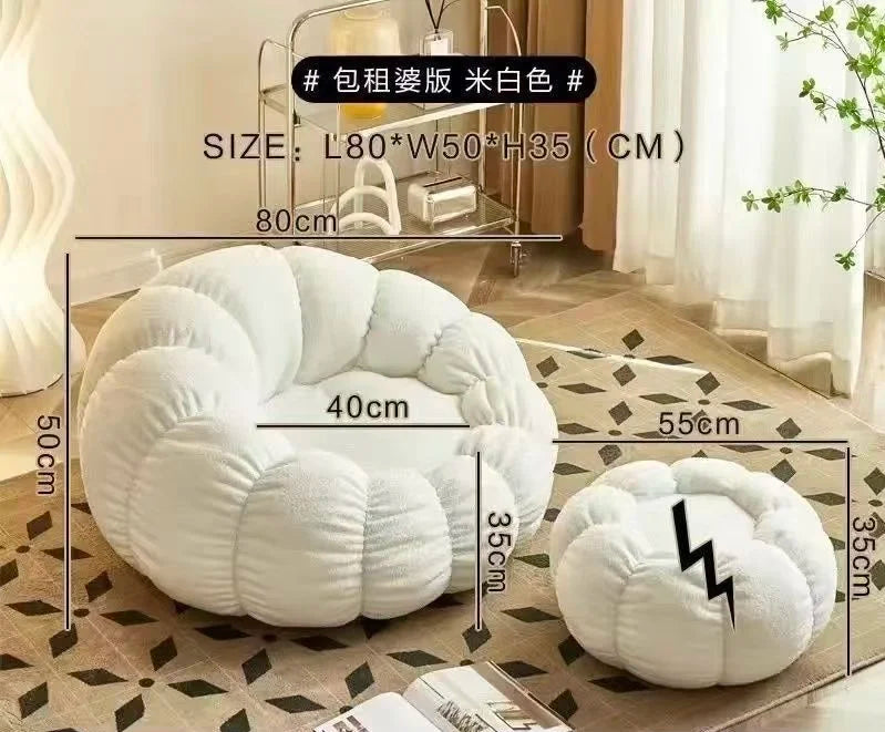 Removable Flannel Single Bean Bag Chair