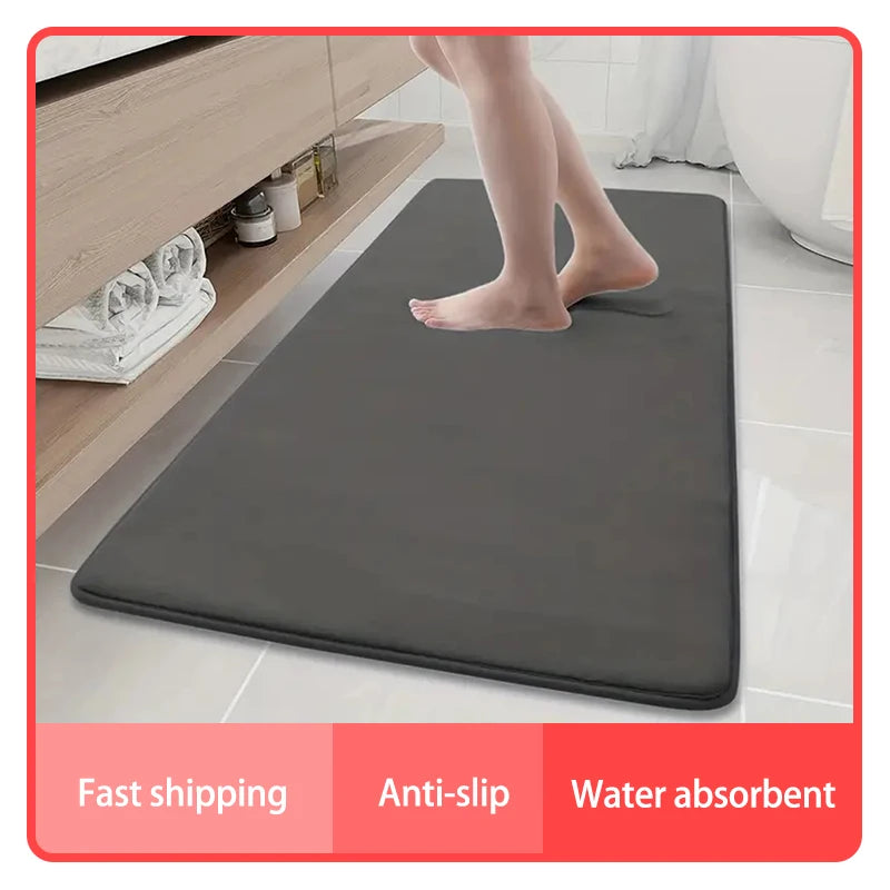 Water-Absorbent Non-Slip Bathroom Mat
