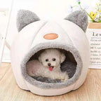 Removable Cushion Cozy Cat Cave Bed