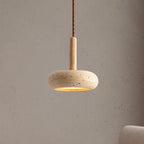 Wabi-Sabi Circular Stone Pendant Light