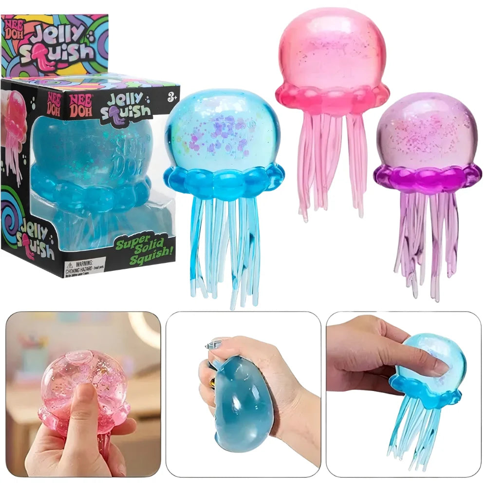 Jellyfish & Cube Squish Fidget Toy