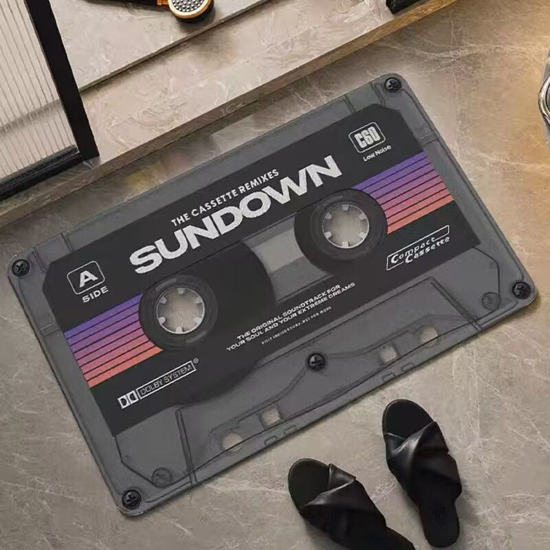 Vintage Cassette Tape Non-Slip Door Mat