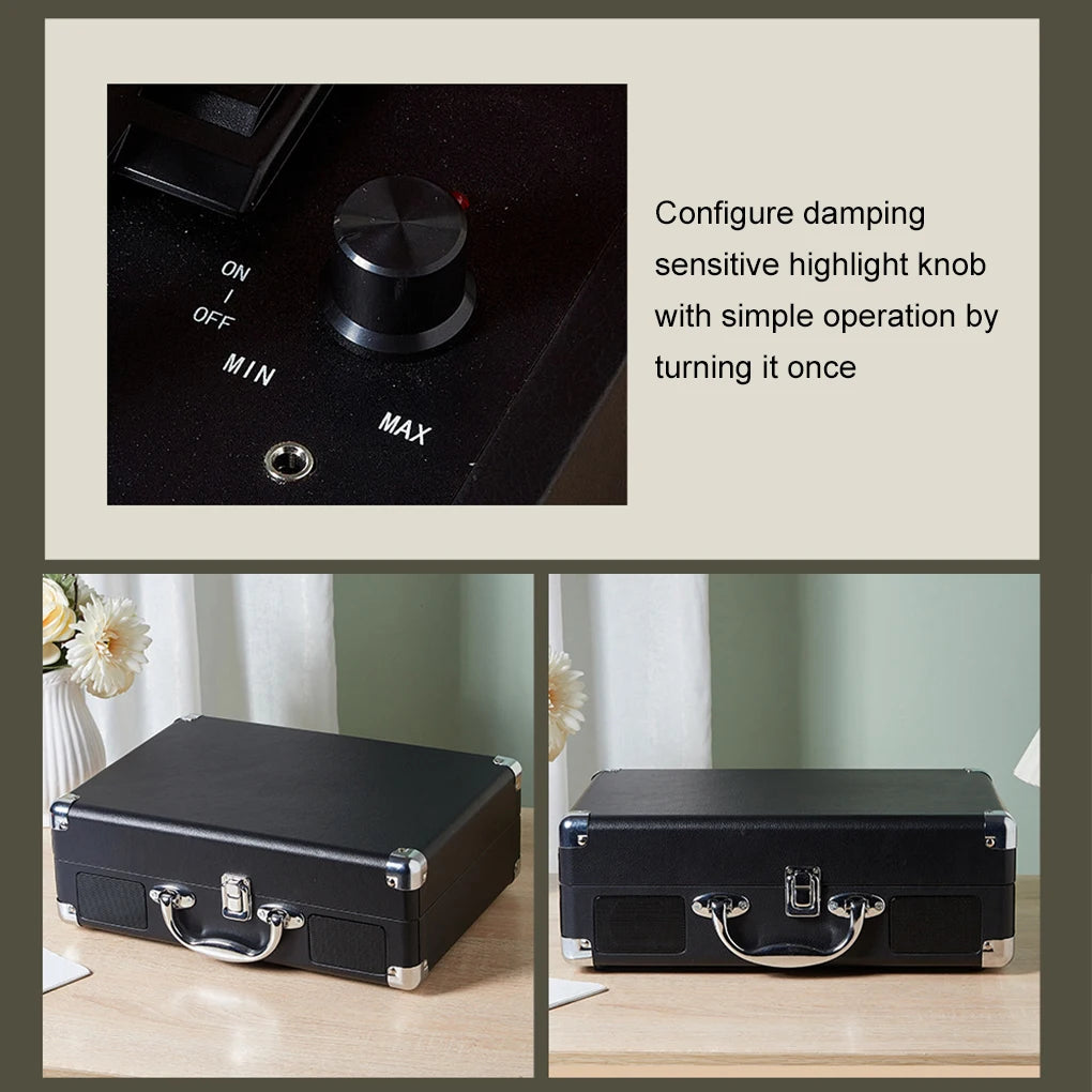 Retro 3-Speed Bluetooth Record Player
