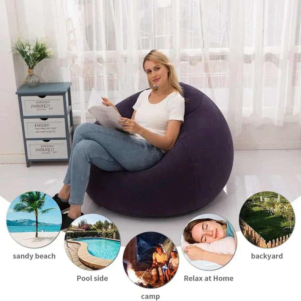 Inflatable Flocked Lounge Chair