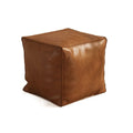 Unstuffed PU Leather Storage Ottoman Cover