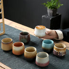 Vintage Coarse Stoneware Tea & Coffee Cup
