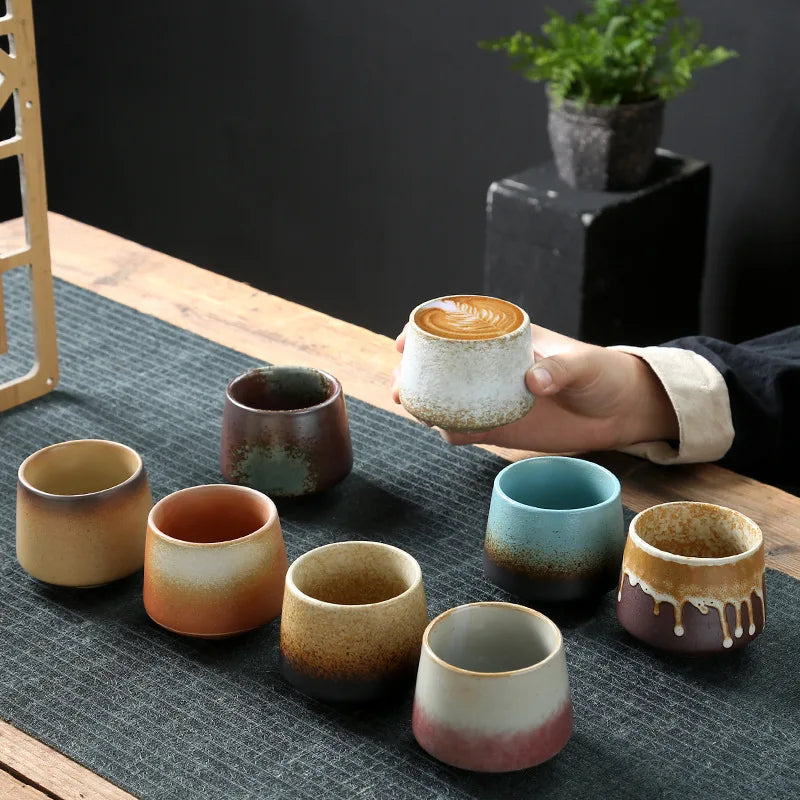 Vintage Coarse Stoneware Tea & Coffee Cup