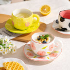 Hand-Painted Korean-Style Ceramic Mug 300ml