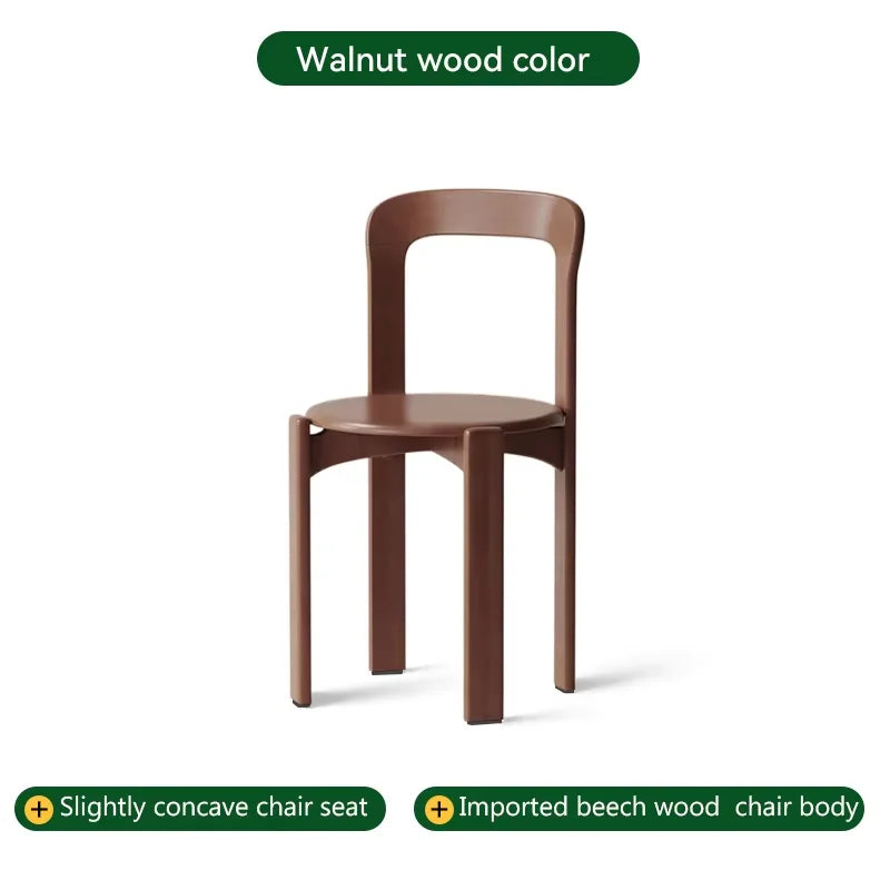 Rey-Style Beech Wood Dining Chair