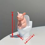 Funny Pig Bathroom Statue