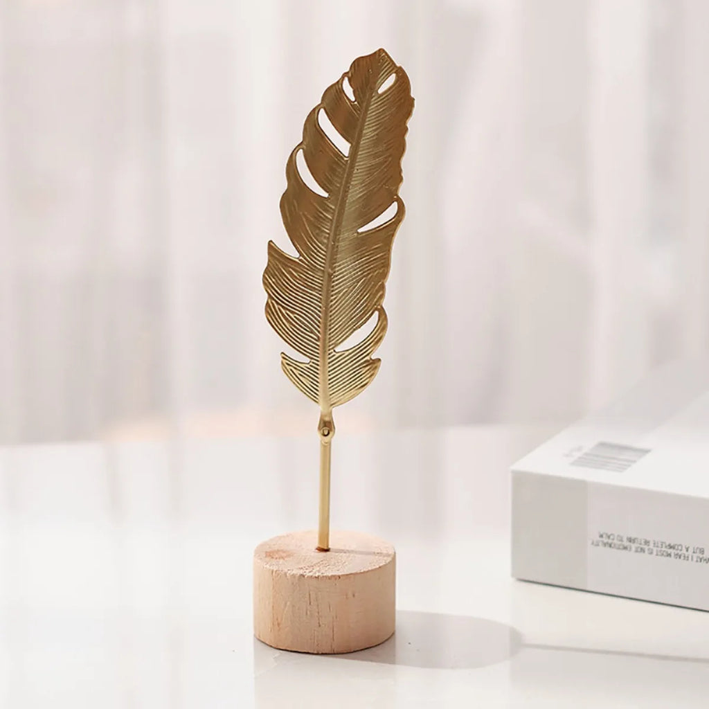 Gold Iron Ginkgo Leaf Ornament