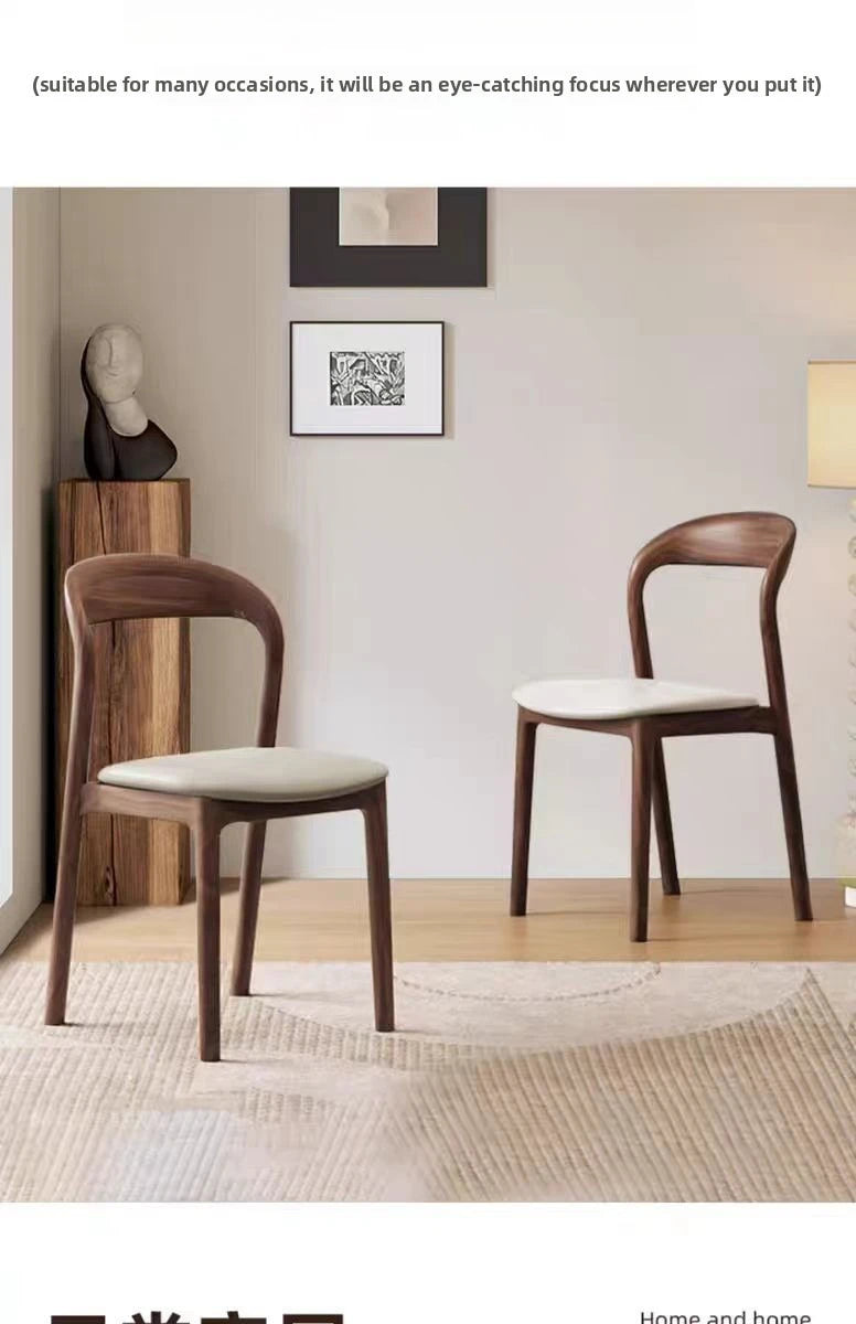 Solid Wood Leather Dining Chair