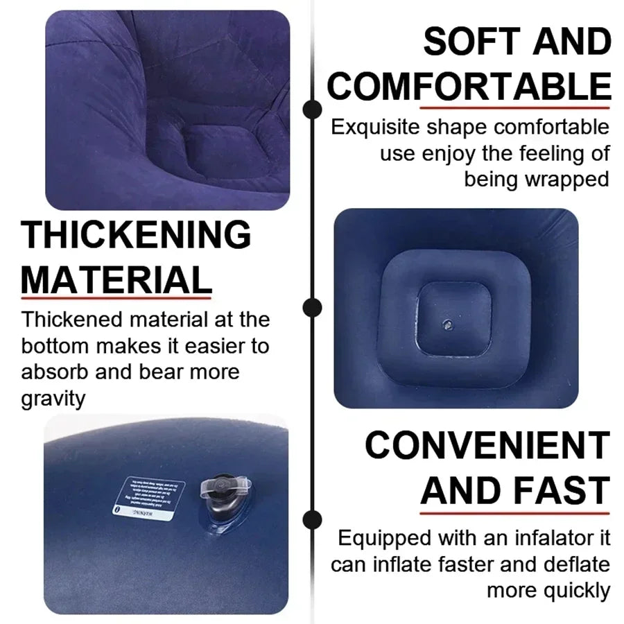 Inflatable Flocked Lounge Chair