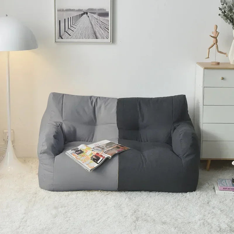 Double-Seat Washable Fabric Bean Bag Sofa