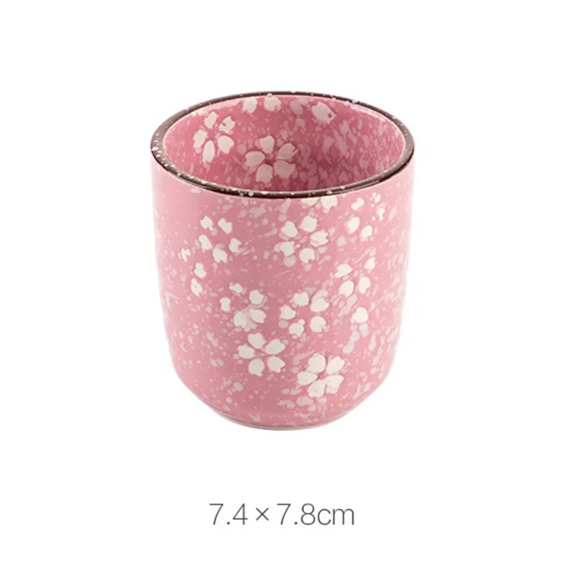 Sakura Underglaze Ceramic Tea Cup