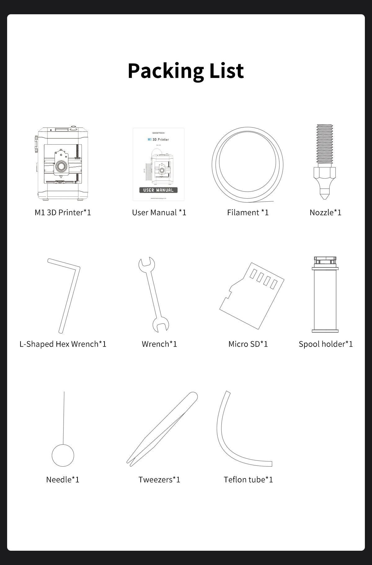 Geeetech M1 Mini 3D Printer
