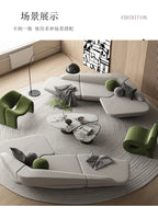 Modern Curved Lounge Sofa & Side Table Collection