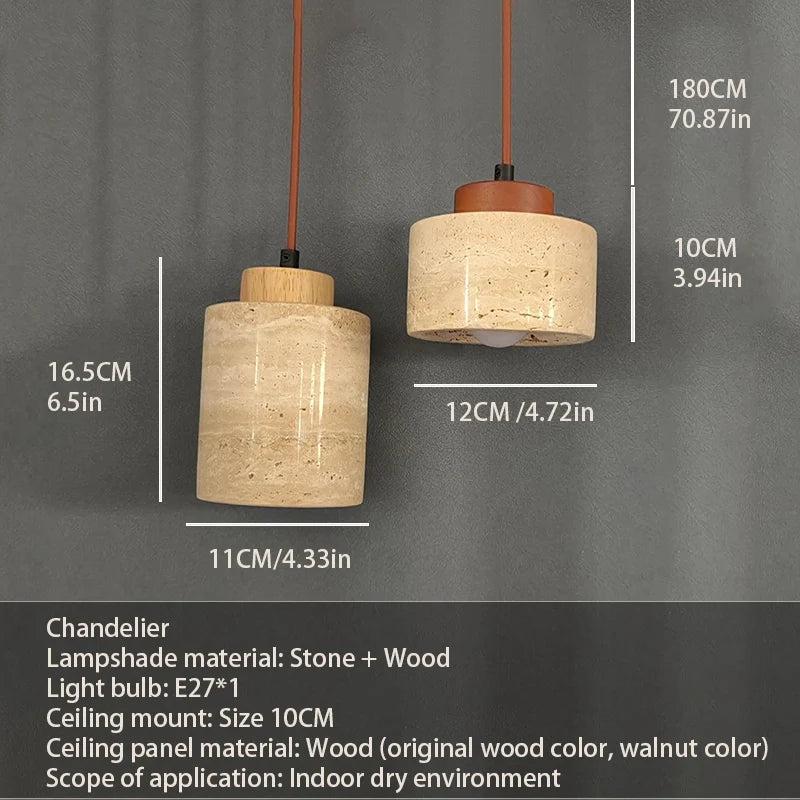 Wabi-Sabi Cave Stone Pendant Light