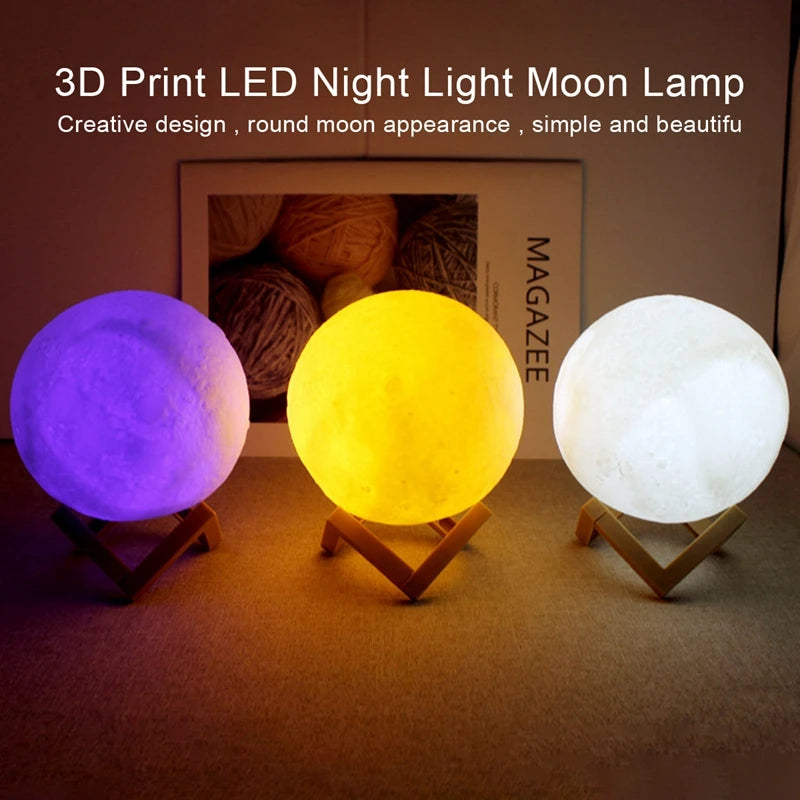 3D Moon Night Light