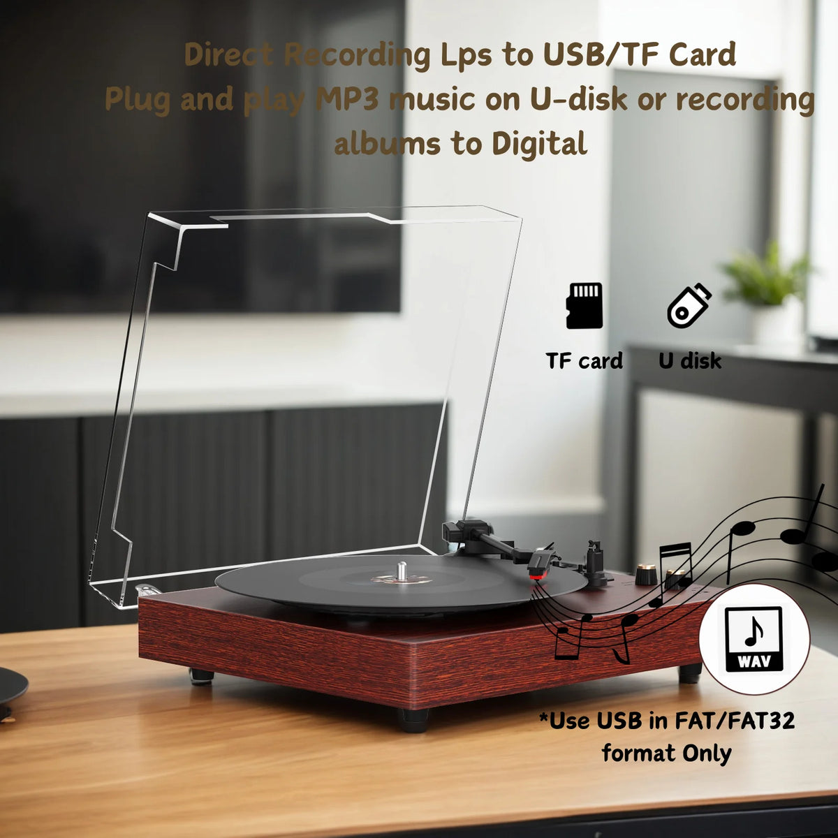Maio 3-Speed Bluetooth Record Player