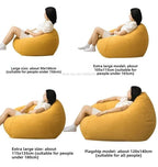 Linen Single Bean Bag Chair with Liner