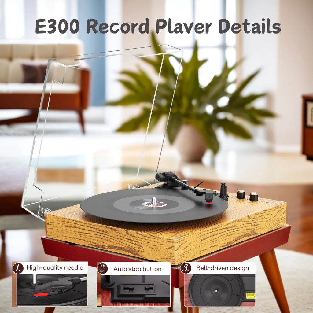 Maio E300 Belt-Driven 3-Speed Turntable