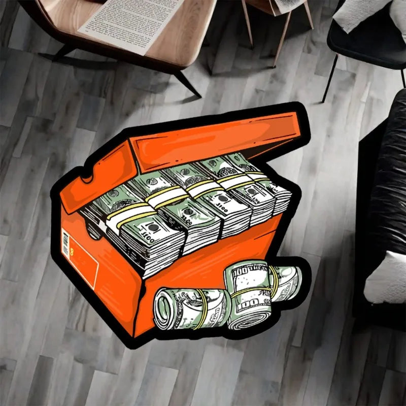 Money Box Print Non-Slip Area Rug