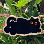 Cute Black Cat Area Rug