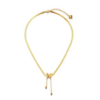 Vintage Butterfly Pendant Snake Chain Necklace