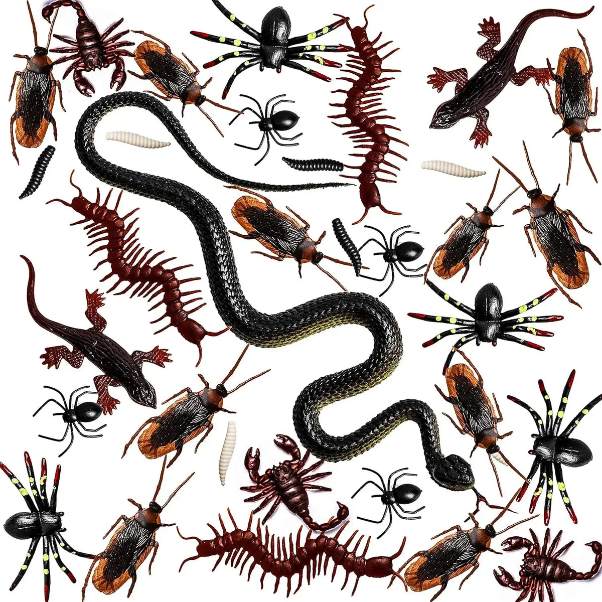 148-Piece Fake Insect Halloween Prank Set