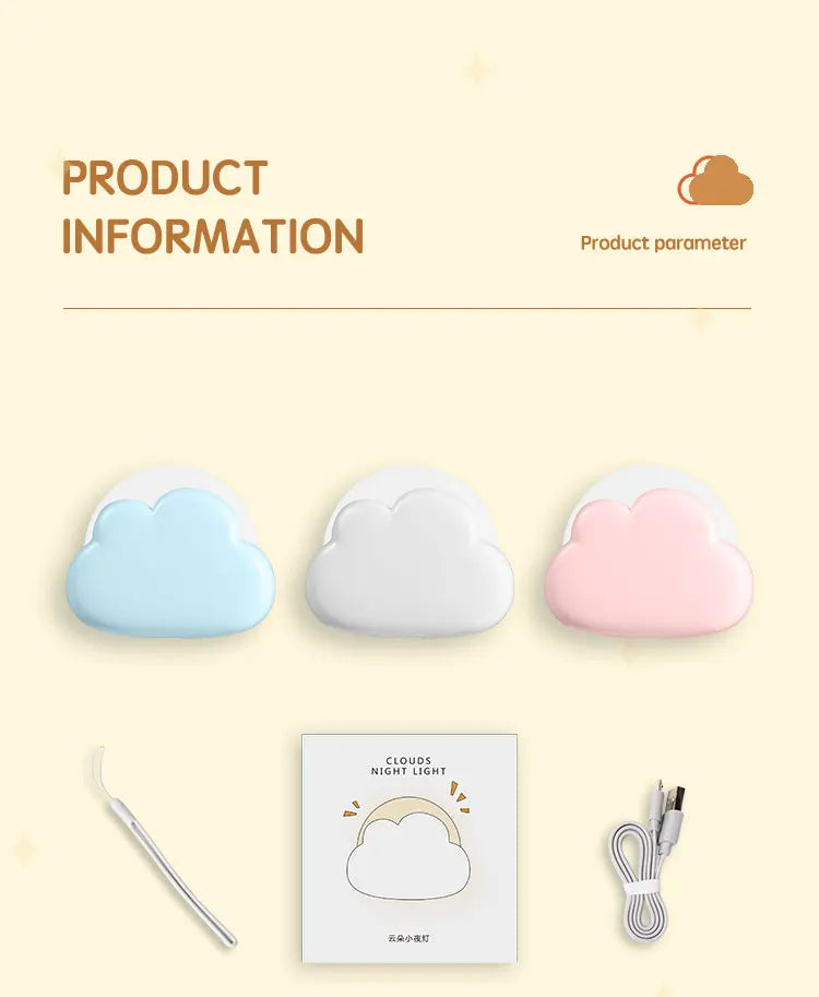 Rechargeable Cloud LED Night Light
