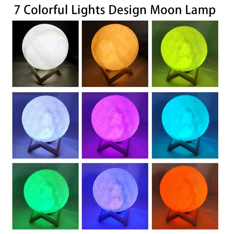 3D Moon Night Light