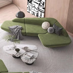 Modern Curved Lounge Sofa & Side Table Collection