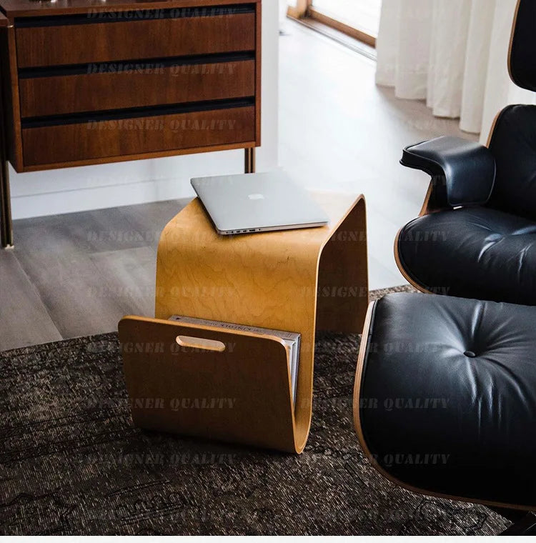 Modern Irregular Wood Side Coffee Table