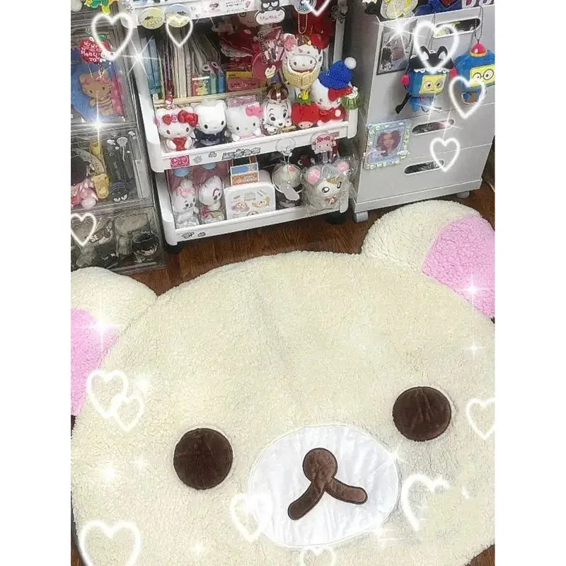 VIKAMA Cute Cartoon Plush Floor Rug