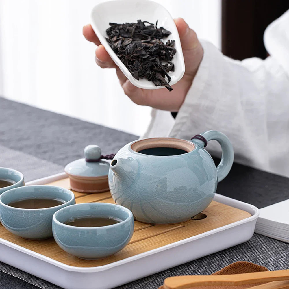 Ge Yao Ice-Crack Ceramic Tea Set Pieces