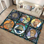 Japanese Cat Cartoon Area Rug