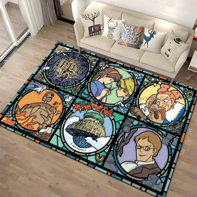 Japanese Cat Cartoon Area Rug