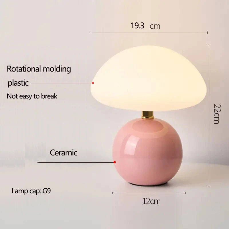 Ceramic Mushroom Table Lamp