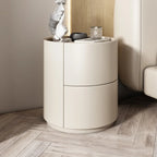 Round Solid Pine Wood Nightstand