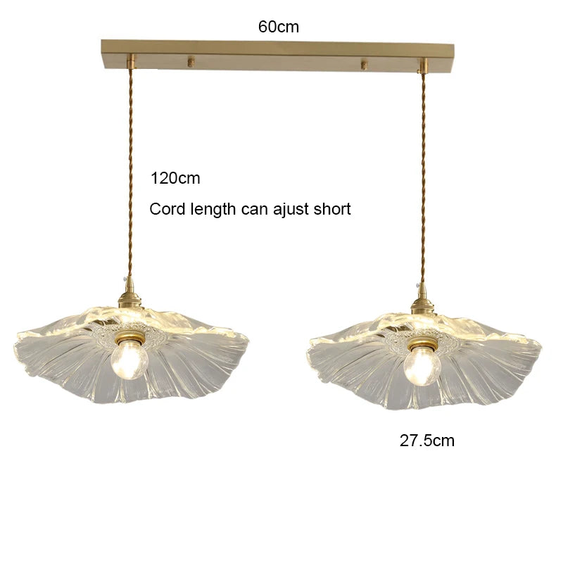 Vintage Flower Glass Pendant Light