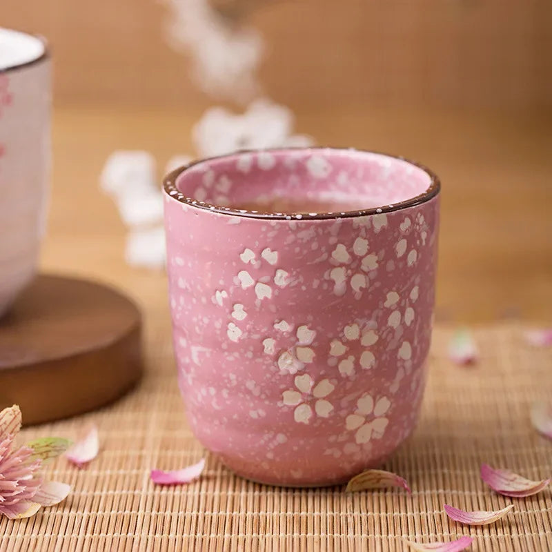 Sakura Underglaze Ceramic Tea Cup