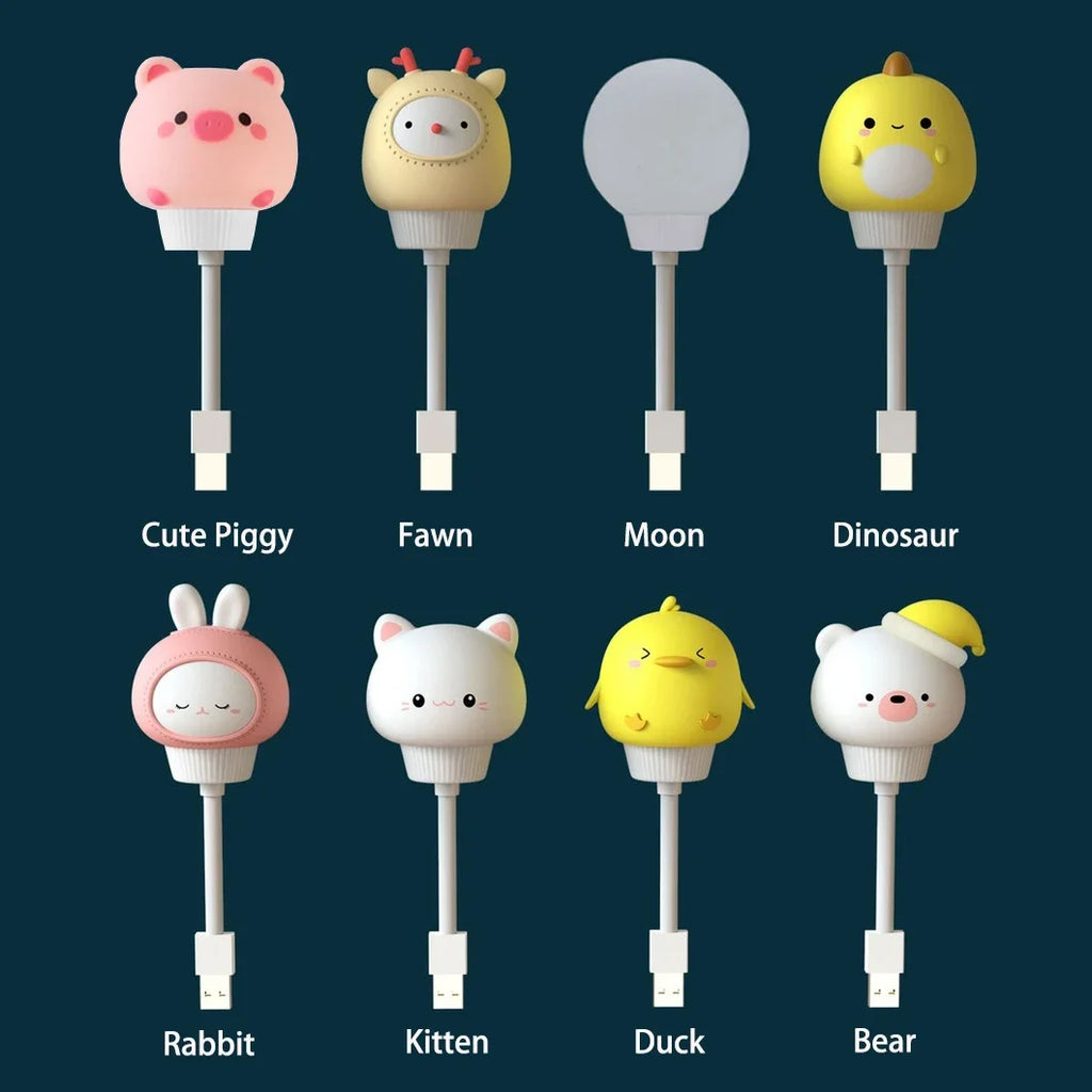 USB Cartoon Animal LED Night Light