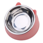 Inclined Stainless Steel Cat Feeding Bowl