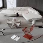 Modern Curved Lounge Sofa & Side Table Collection