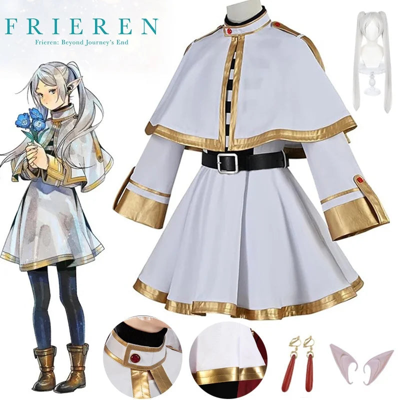 Frieren Fantasy Anime Cosplay Costume & Wig Set