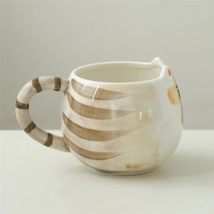 Cute Cat-Shaped Ceramic Mug 380ml