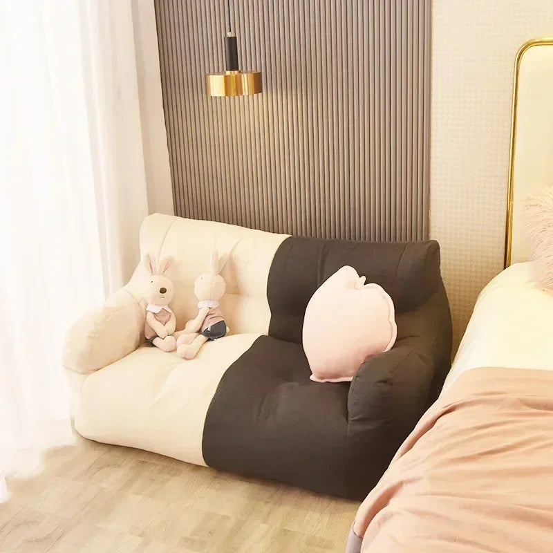 Double-Seat Washable Fabric Bean Bag Sofa